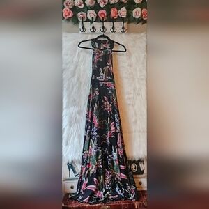 Papillon Juicy Floral Tropical Cut-Out Maxi Dress